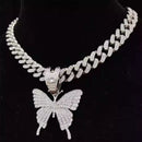 Corrente Prata Cuban Ice Cravejada Butterfly