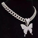 Corrente Prata Cuban Ice Cravejada Butterfly